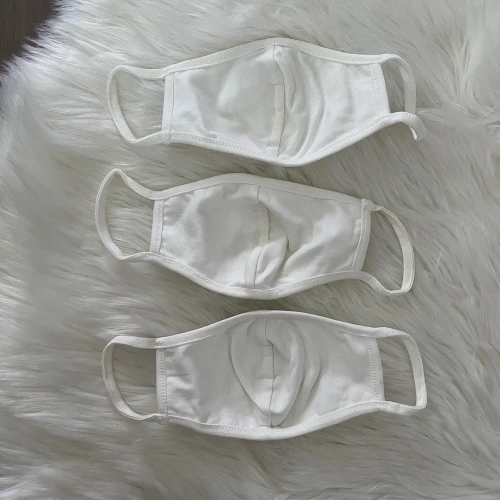 3 Pack of kids white masks